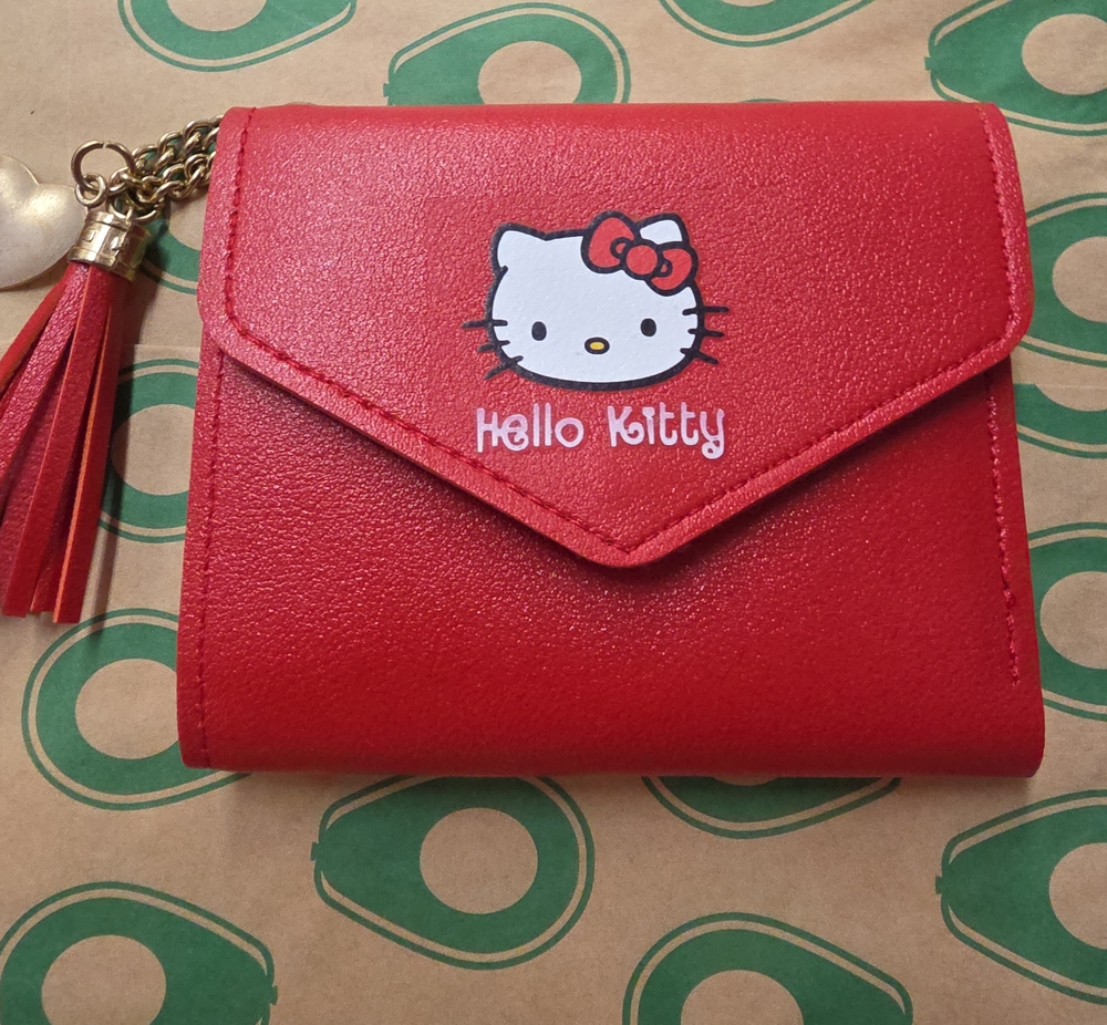 Hello Kitty Red Coin Wallet with Tassel Charm